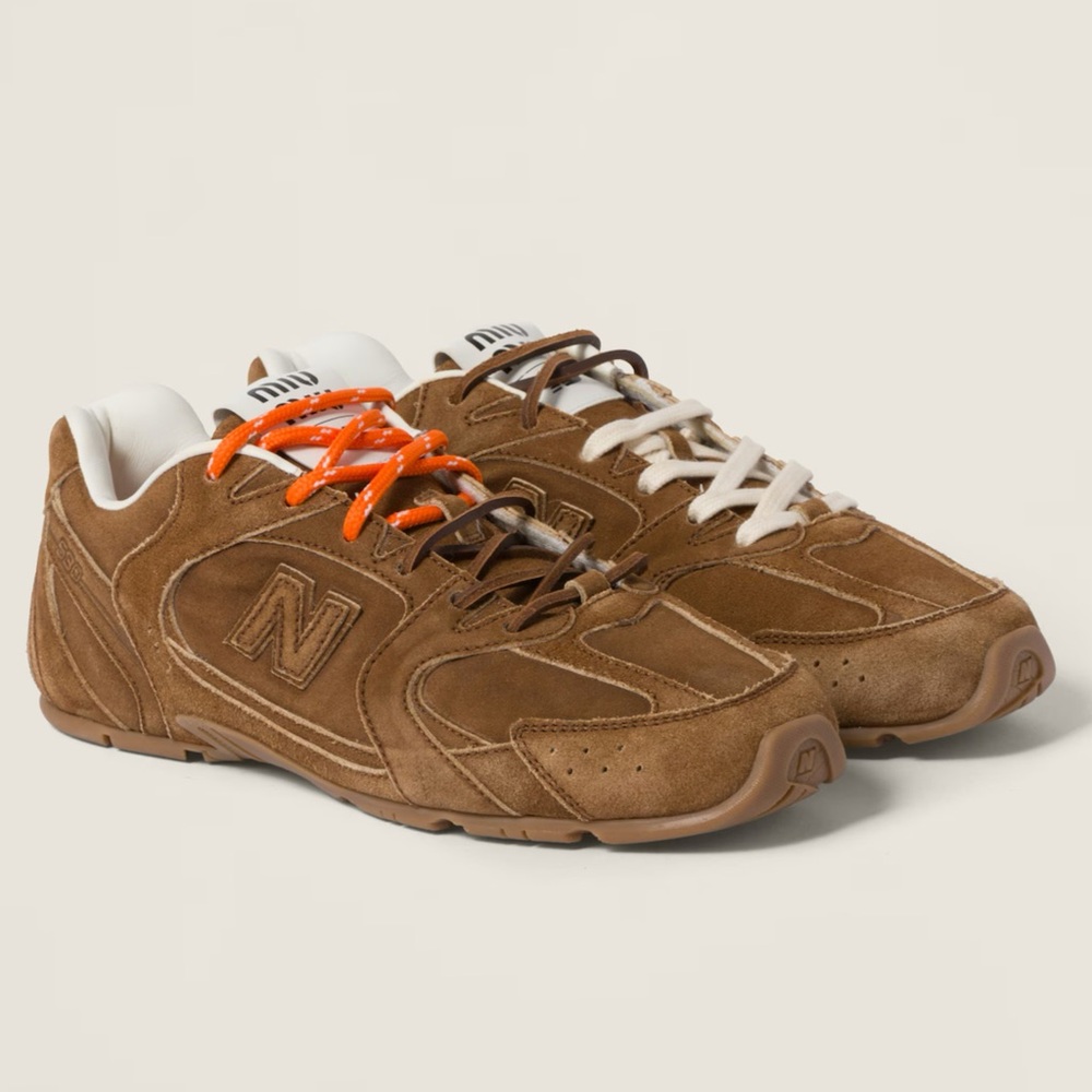 MIU MIU x New Balance 530 SL suede leather sneakers